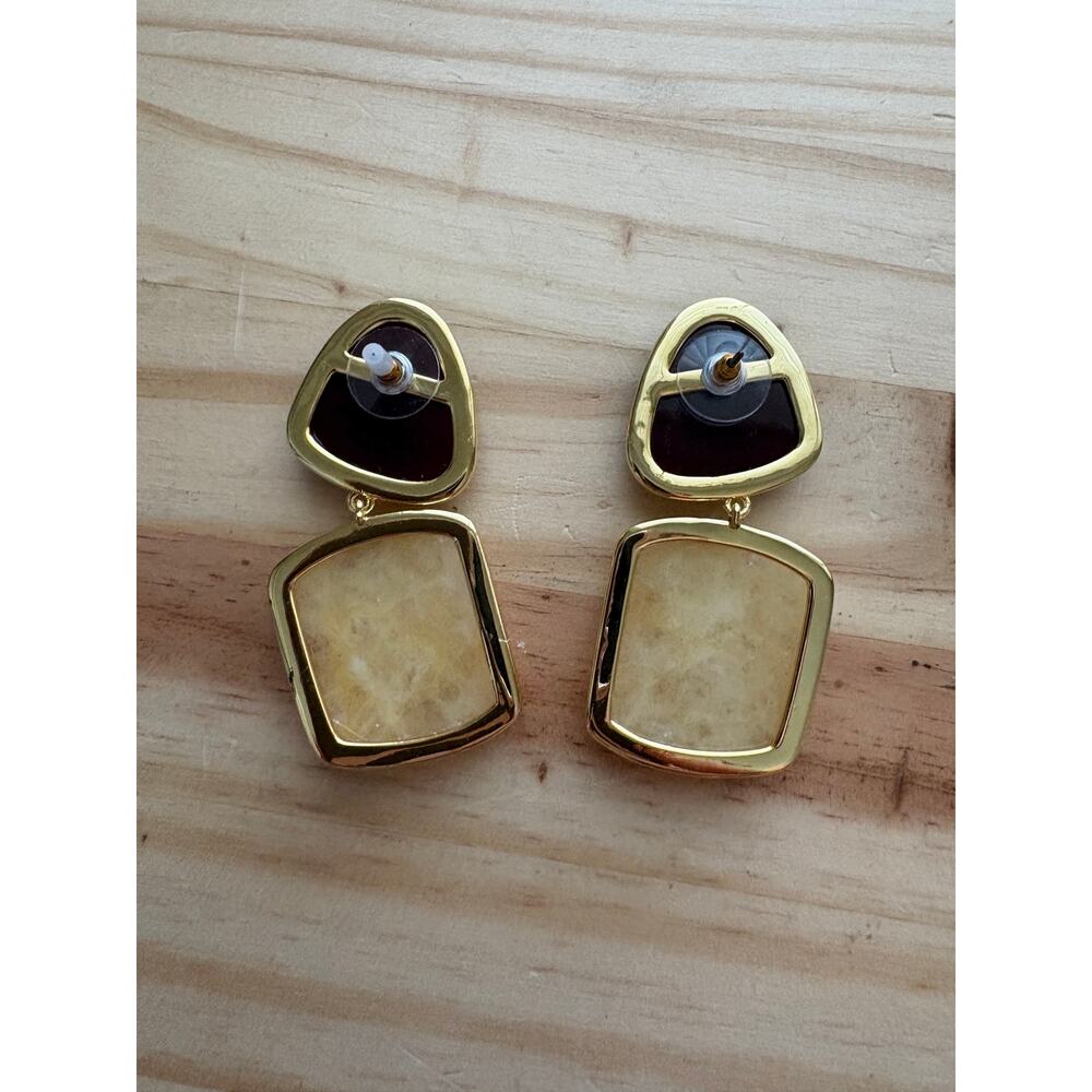 Tuckernuck Butter Yellow and Winetasting Ainsley Earrings - Picture 5 of 6